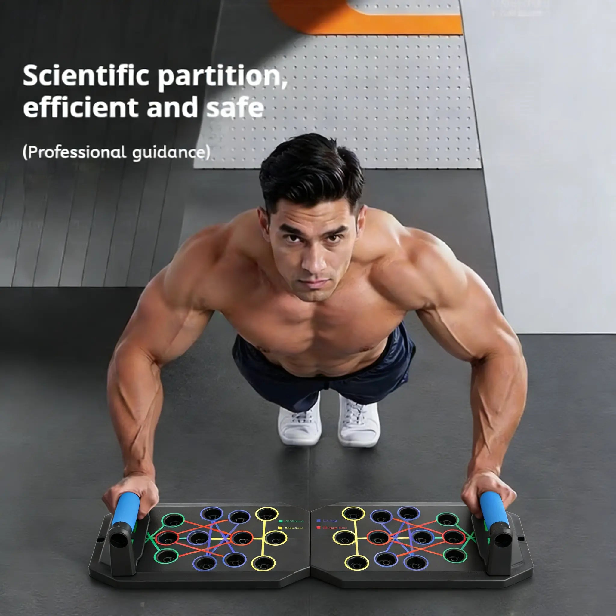【Upgraded】Push-Up Board Set with Handles & Pull Rope, Portable Home Workout Equipment for Beginners & Couples, Chest, Abs, Arms & Upper Body Training for Men & Women