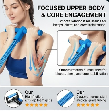 Multi-Functional Pedal Resistance Band Trainer