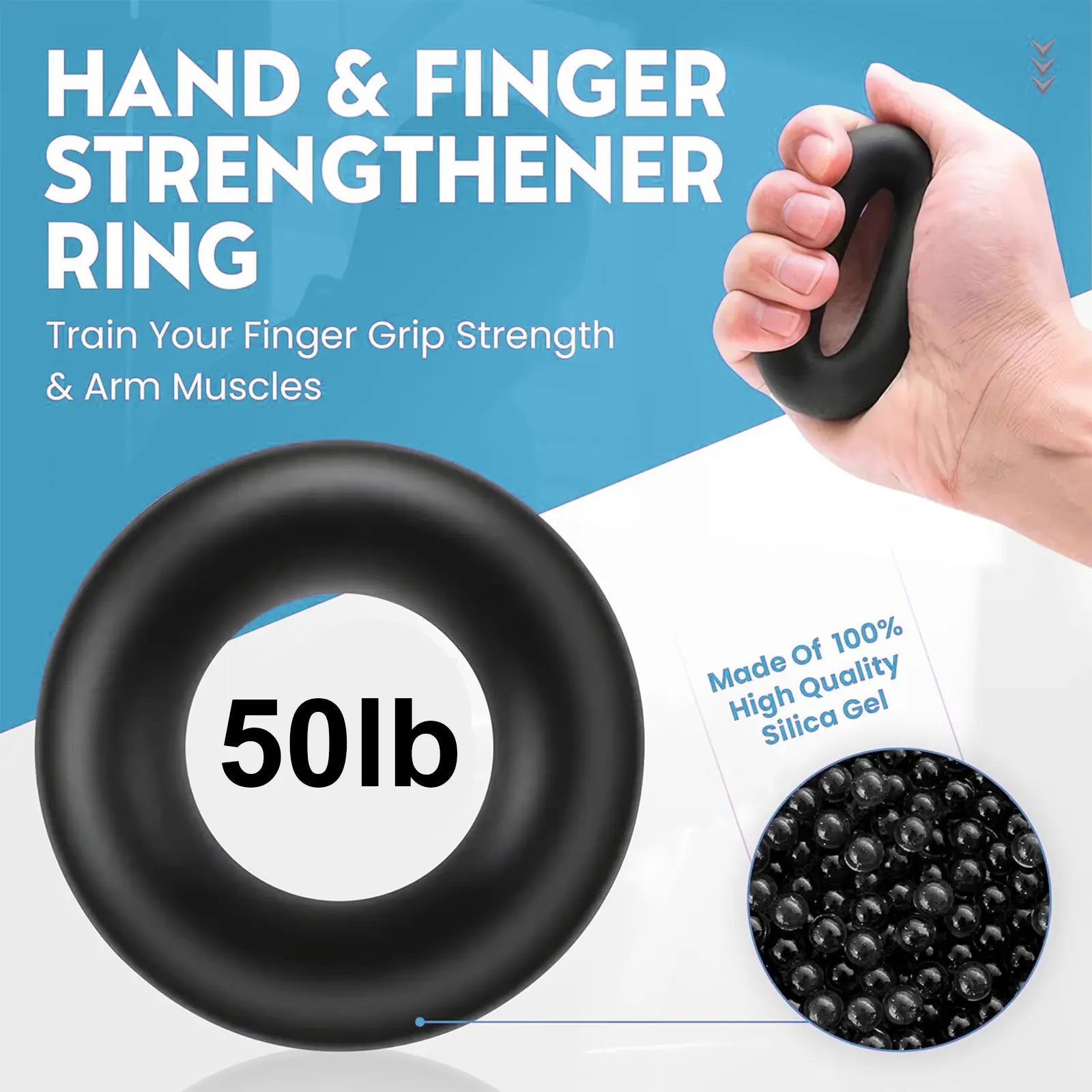 Pro Grip Trainer 4-Pack Adjustable Resistance (10-130 Lbs) Gym Muscle Builder， Weak Grip? Fix in 2 Weeks! (Office/Gym/Carpal Tunnel Relief) Forearm Exerciser
